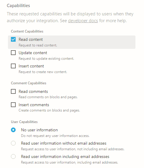 Integration capabilities